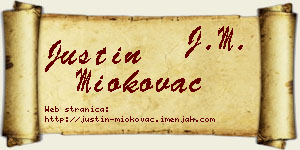 Justin Miokovac vizit kartica